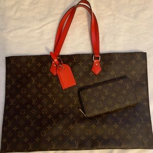 Louis Vuitton handbag and wallet.